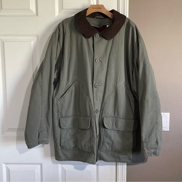 Woolrich Loden Chore Jacket Men’s 2XL Lined Coat Olive Green Winter Heavyweight